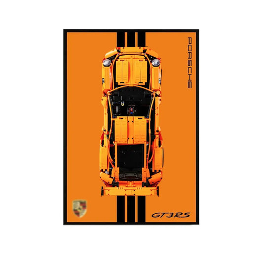 Wall Mount Display Frame Compatible with LEGO® Porsche 911 GT3 RS 42056 - brickzonehub
