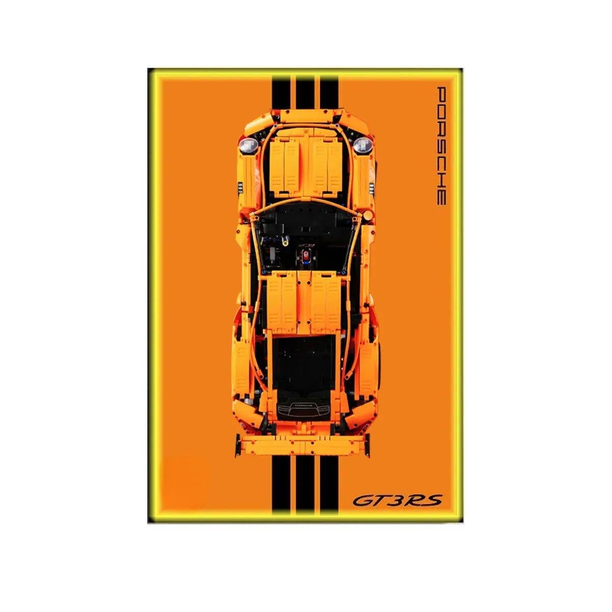 Wall Mount Display Frame Compatible with LEGO® Porsche 911 GT3 RS 42056 - brickzonehub