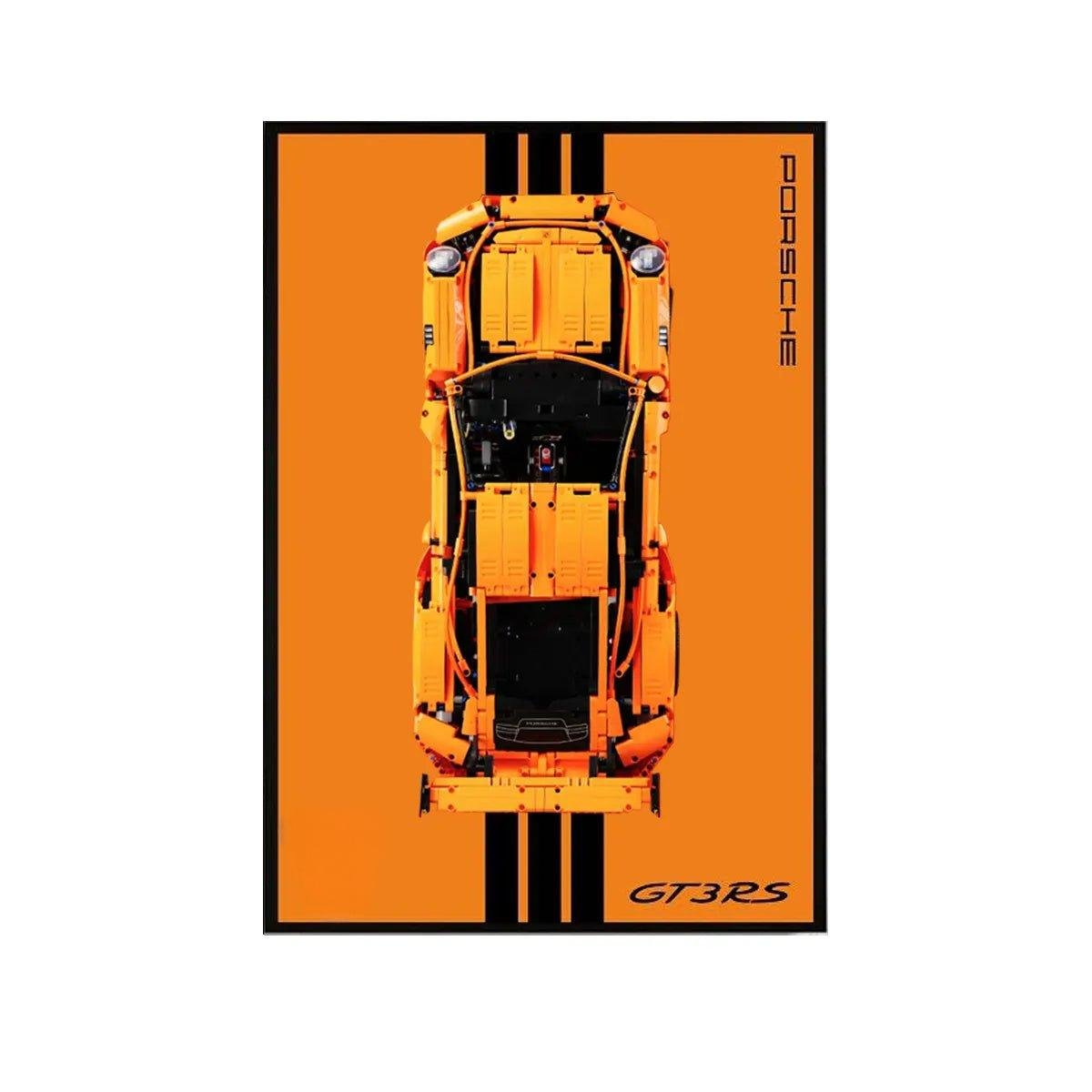 Wall Mount Display Frame Compatible with LEGO® Porsche 911 GT3 RS 42056 - brickzonehub
