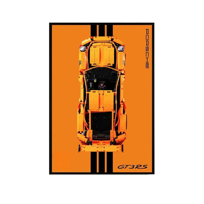 Wall Mount Display Frame Compatible with LEGO® Porsche 911 GT3 RS 42056 - brickzonehub