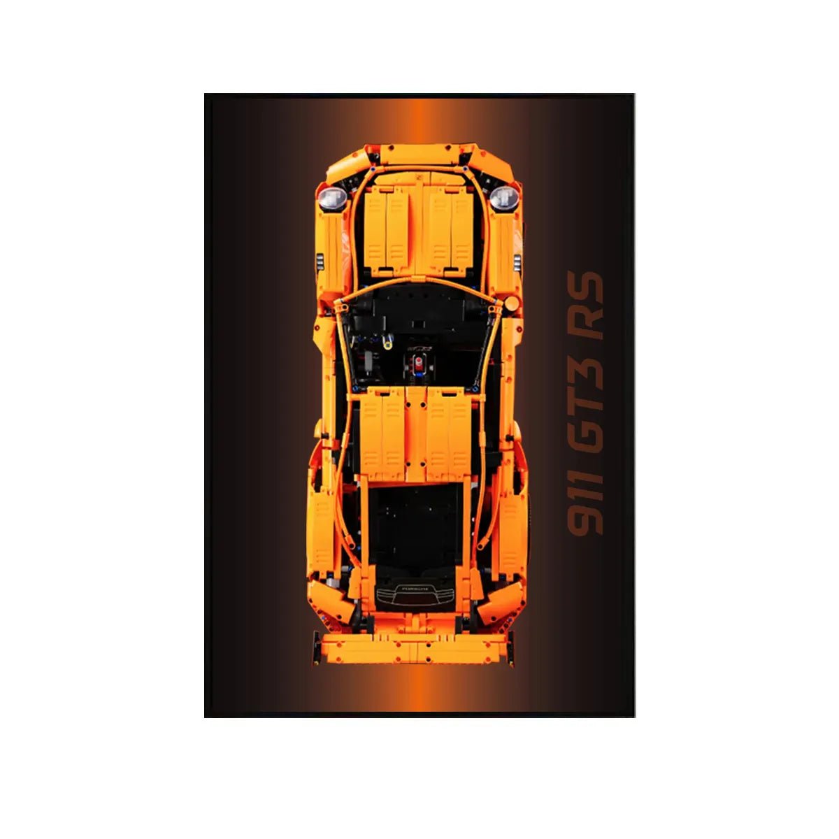 Wall Mount Display Frame Compatible with LEGO® Porsche 911 GT3 RS 42056 Style A - brickzonehub