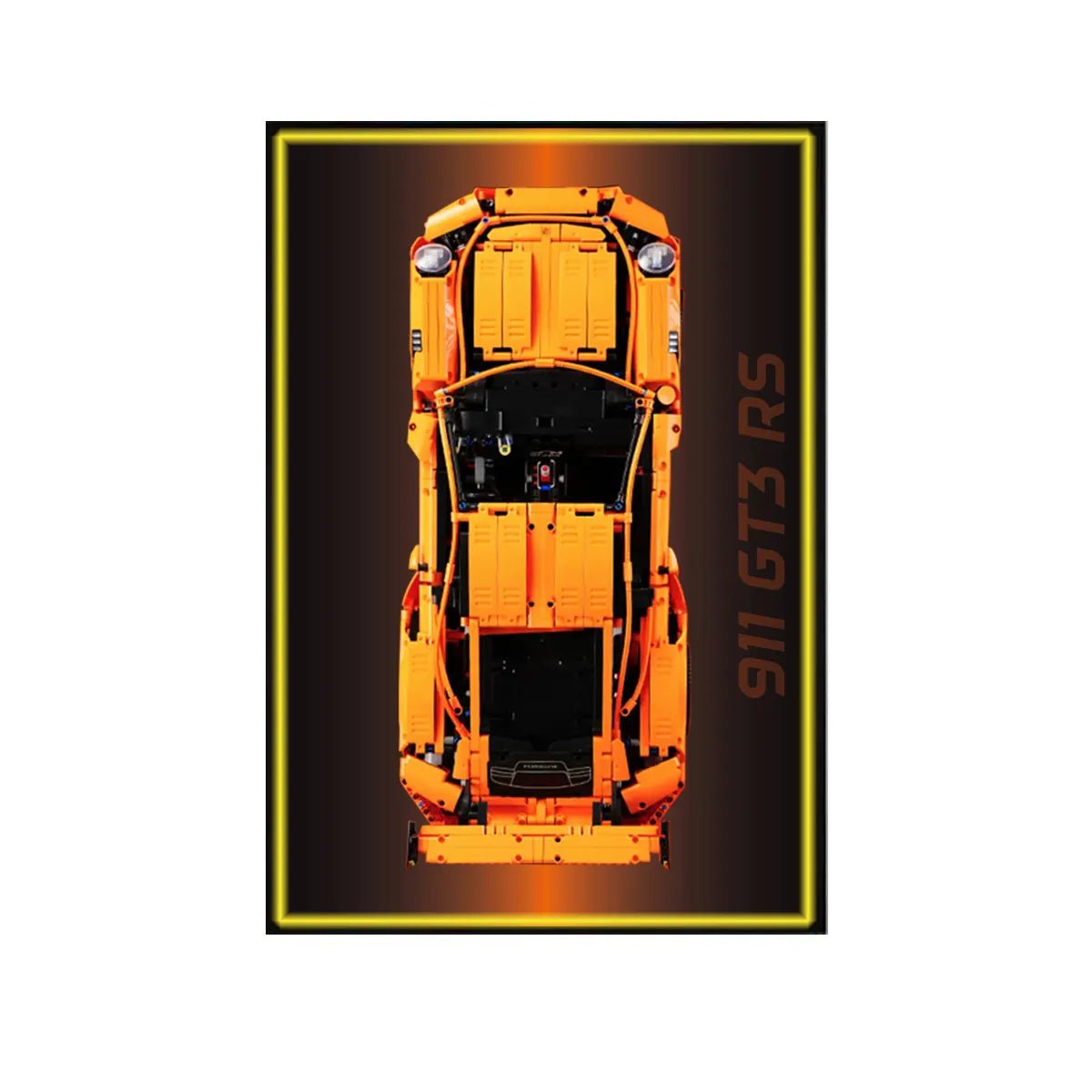 Wall Mount Display Frame Compatible with LEGO® Porsche 911 GT3 RS 42056 Style A - brickzonehub