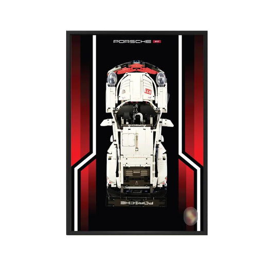 Wall Mount Display Frame Compatible with LEGO® Porsche 911 RSR 42096 Style A - brickzonehub