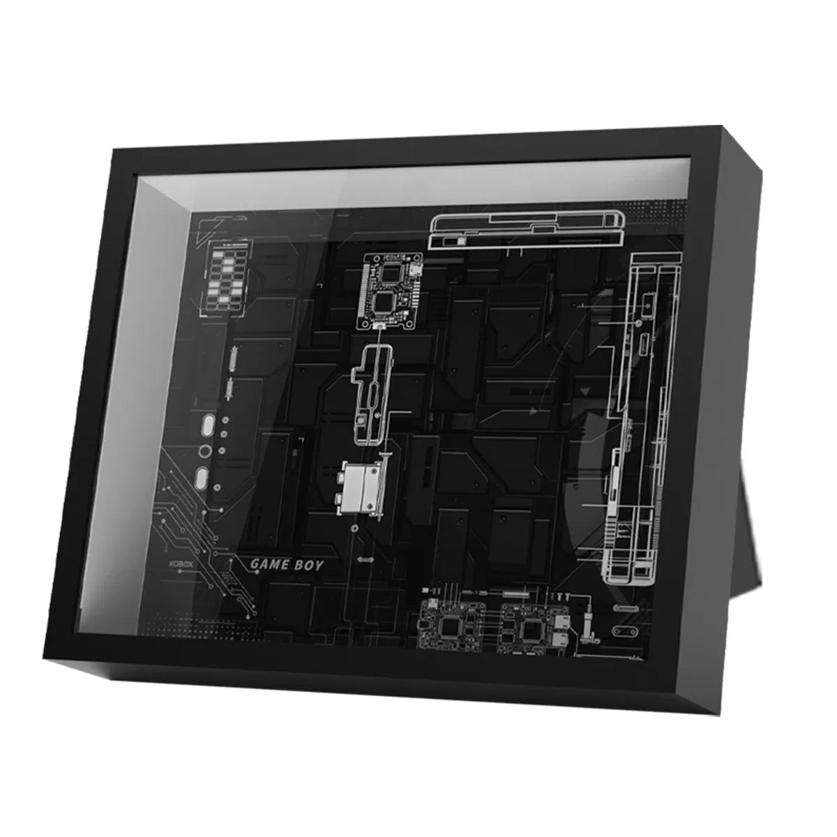 Wall - Mount Display Frame for Game Boy Console & Cartridges 72046 - brickzonehub