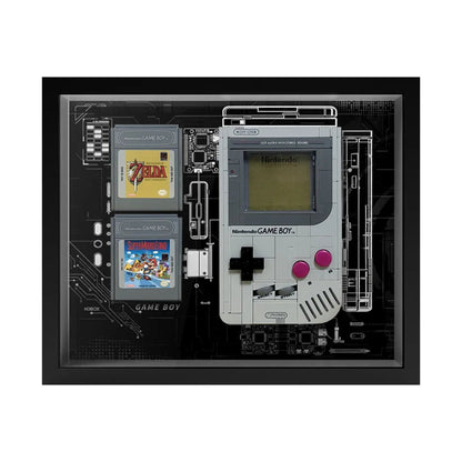 Wall - Mount Display Frame for Game Boy Console & Cartridges 72046 - brickzonehub