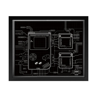Wandmontierter Displayrahmen für Game Boy-Konsole und -Kassetten 72046 