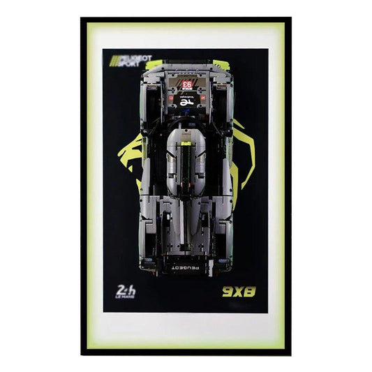 Wall - Mounted Display Frame Compatible with LEGO® Peugeot 42156 - brickzonehub