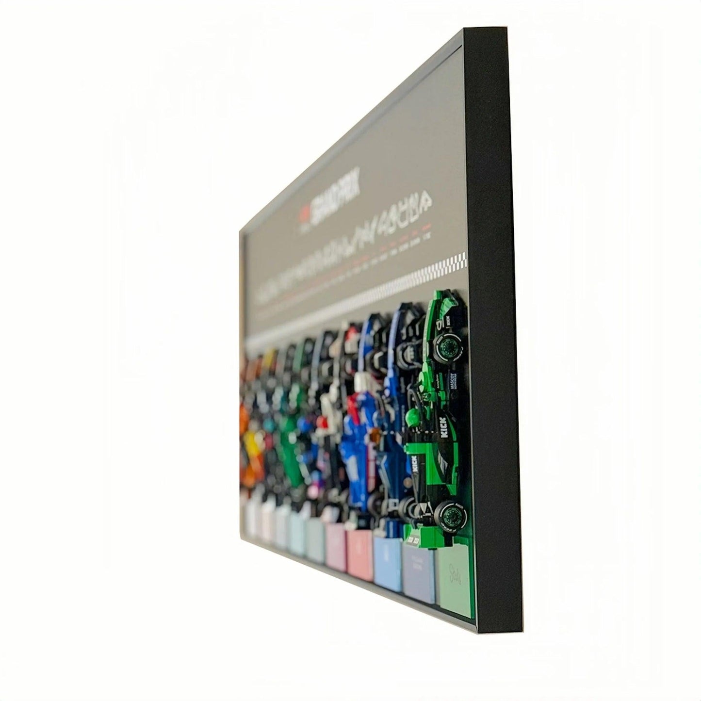 Wall - Mounted Display Frame Compatible with LEGO® Speed Champions F1 Series - brickzonehub