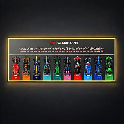 Wall - Mounted Display Frame Compatible with LEGO® Speed Champions F1 Series - brickzonehub