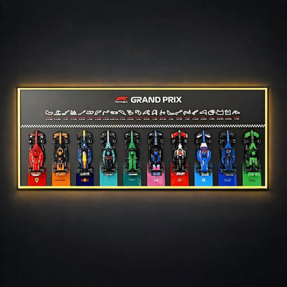 Wall - Mounted Display Frame Compatible with LEGO® Speed Champions F1 Series - brickzonehub