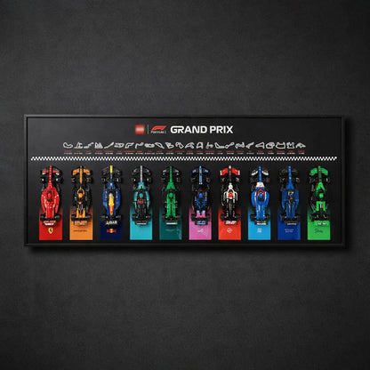 Wall - Mounted Display Frame Compatible with LEGO® Speed Champions F1 Series - brickzonehub