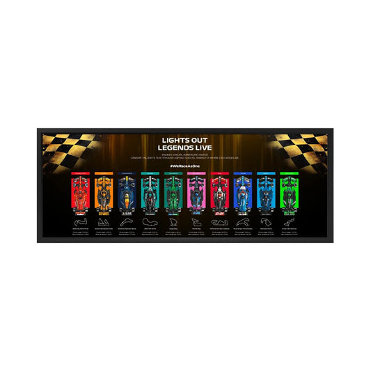Wall - Mounted Display Frame Compatible with LEGO® Speed Champions F1 Series Style A - brickzonehub
