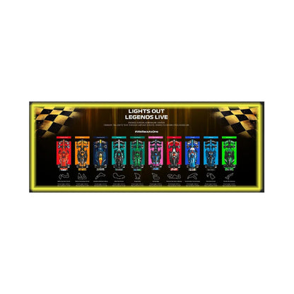 Wall - Mounted Display Frame Compatible with LEGO® Speed Champions F1 Series Style A - brickzonehub