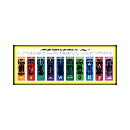 Wall - Mounted Display Frame Compatible with LEGO® Speed Champions F1 Series Style B - brickzonehub