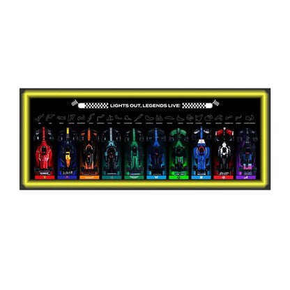 Wall - Mounted Display Frame Compatible with LEGO® Speed Champions F1 Series Style D - brickzonehub