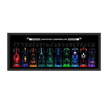 Wall - Mounted Display Frame Compatible with LEGO® Speed Champions F1 Series Style D - brickzonehub