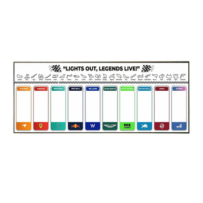 Wall - Mounted Display Frame Compatible with LEGO® Speed Champions F1 Series Style E - brickzonehub