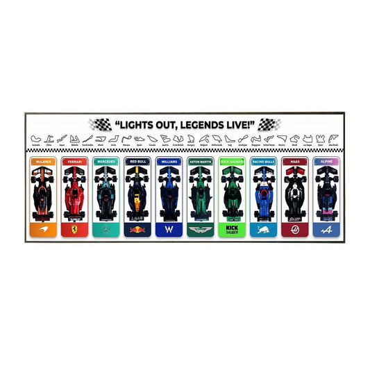 Wall - Mounted Display Frame Compatible with LEGO® Speed Champions F1 Series Style E - brickzonehub