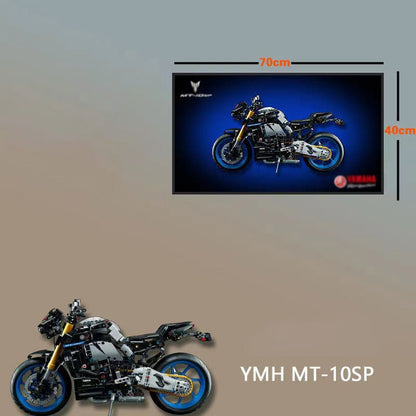 Yamaha MT - 10 SP Display Frame for Lego® Motorcycle Model - brickzonehub